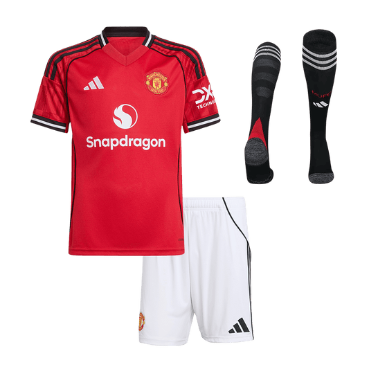 Equipación Completa de Fútbol para Niños del Manchester United (Local) 2025/26