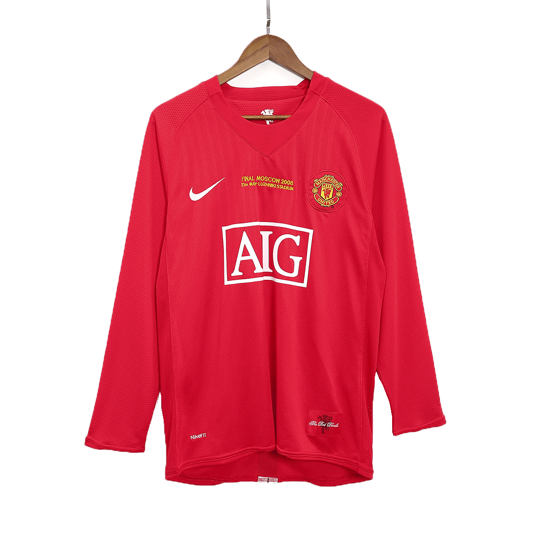 RONALDO #7 Manchester United Camiseta Retro de Fútbol Local 2007/08 - Final UCL