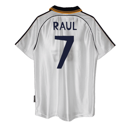 Retro Jersey  RAUL #7 Real Madrid Retro Jersey Home Soccer Shirt 1998/00