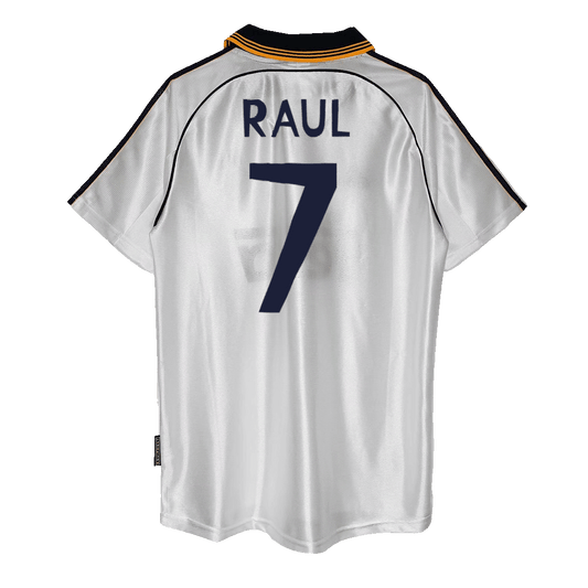 Camiseta Retro RAÚL #7 Real Madrid Camiseta de Fútbol Retro de Local 1998/00