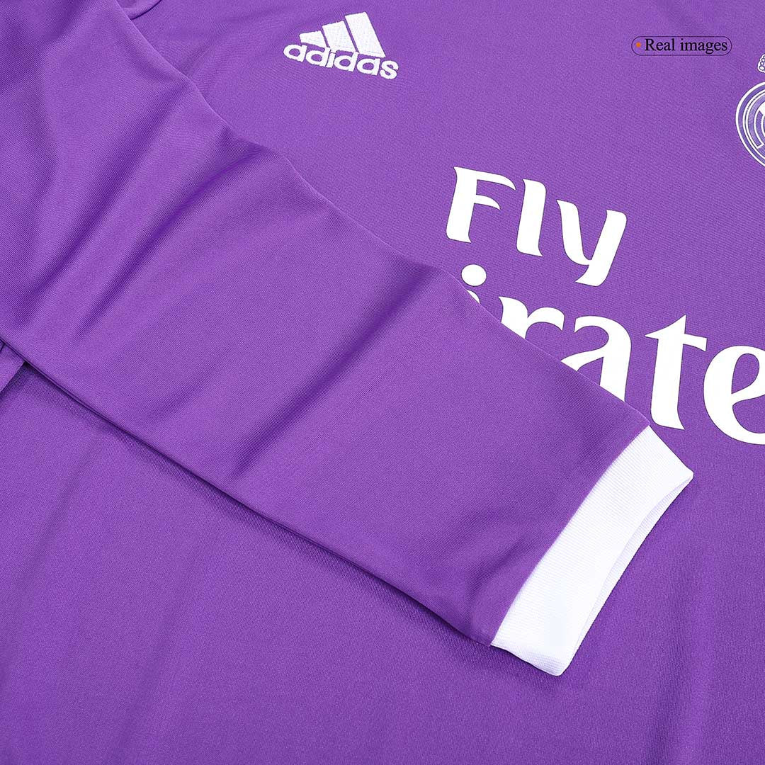 RONALDO #7 Real Madrid Retro dres gostujoči dolgi rokav nogometna majica 2016/17