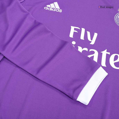 SERGIO RAMOS #4 Real Madrid Retro Jersey Away Long Sleeve Soccer Shirt 2016/17