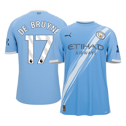 Manchester City DE BRUYNE #17 Home Soccer Jersey 2025/26