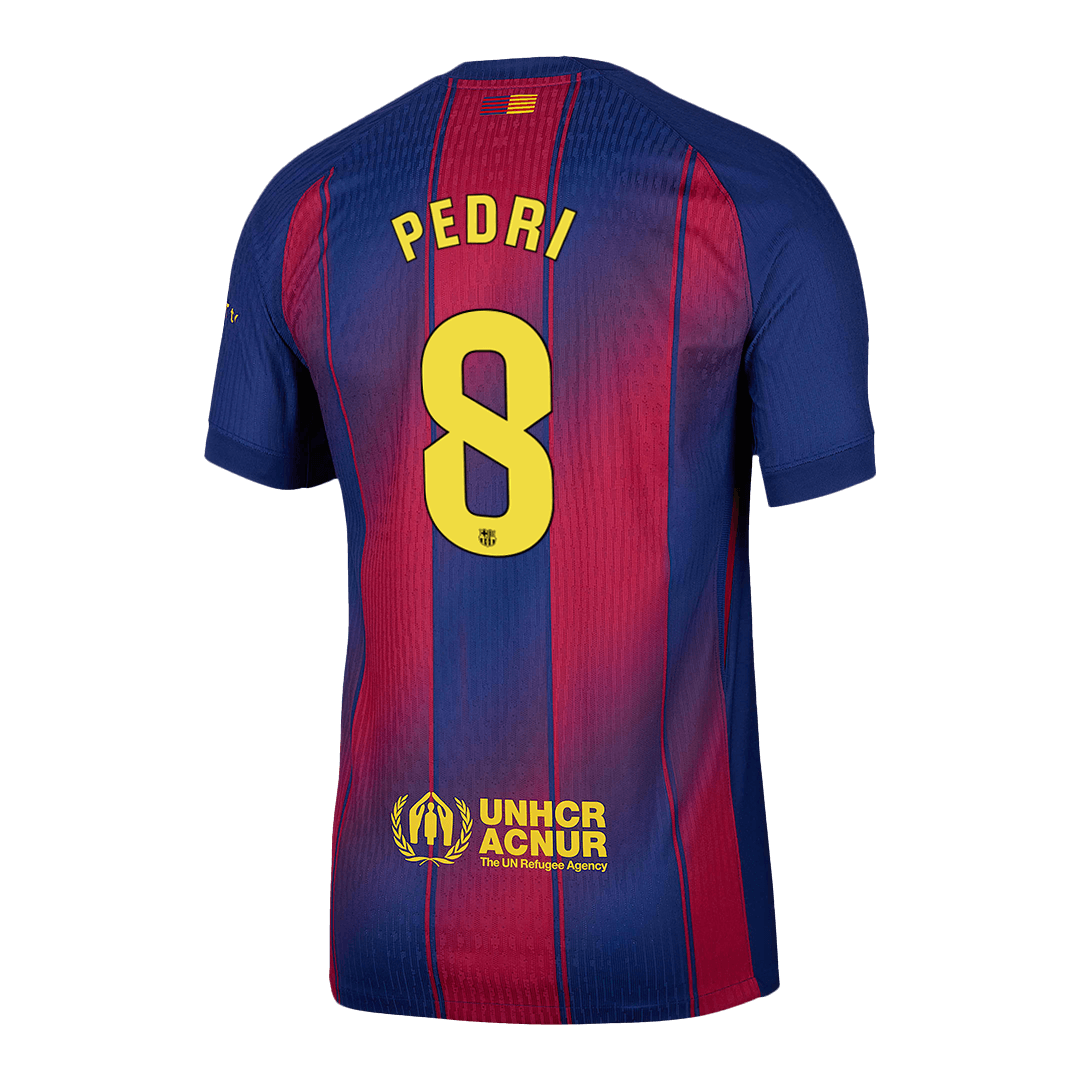 PEDRI #8 Barcelona Home Authentic Soccer Jersey 2025/26