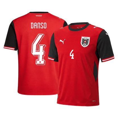 DANSO#4 Austria Camiseta de fútbol local Copa del Mundo 2026 Roja