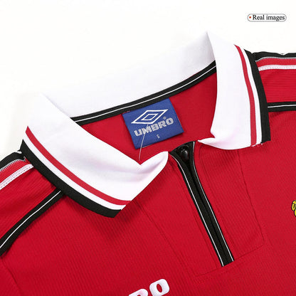Retro Soccer Jersey Manchester United Home Long Sleeve 1998/99