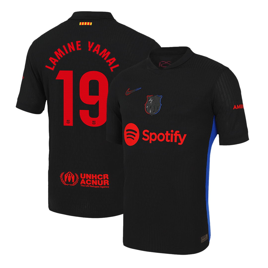 LAMINE YAMAL #19 Camiseta de fútbol auténtica del FC Barcelona, segunda equipación 2024/25