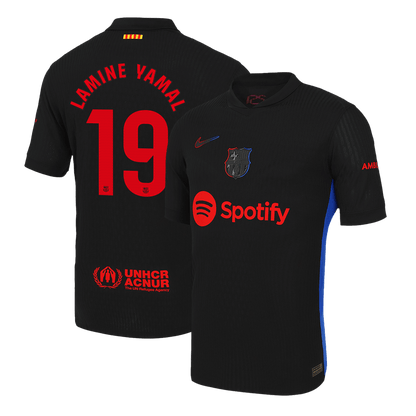 LAMINE YAMAL #19 Camiseta de fútbol auténtica del FC Barcelona, segunda equipación 2024/25