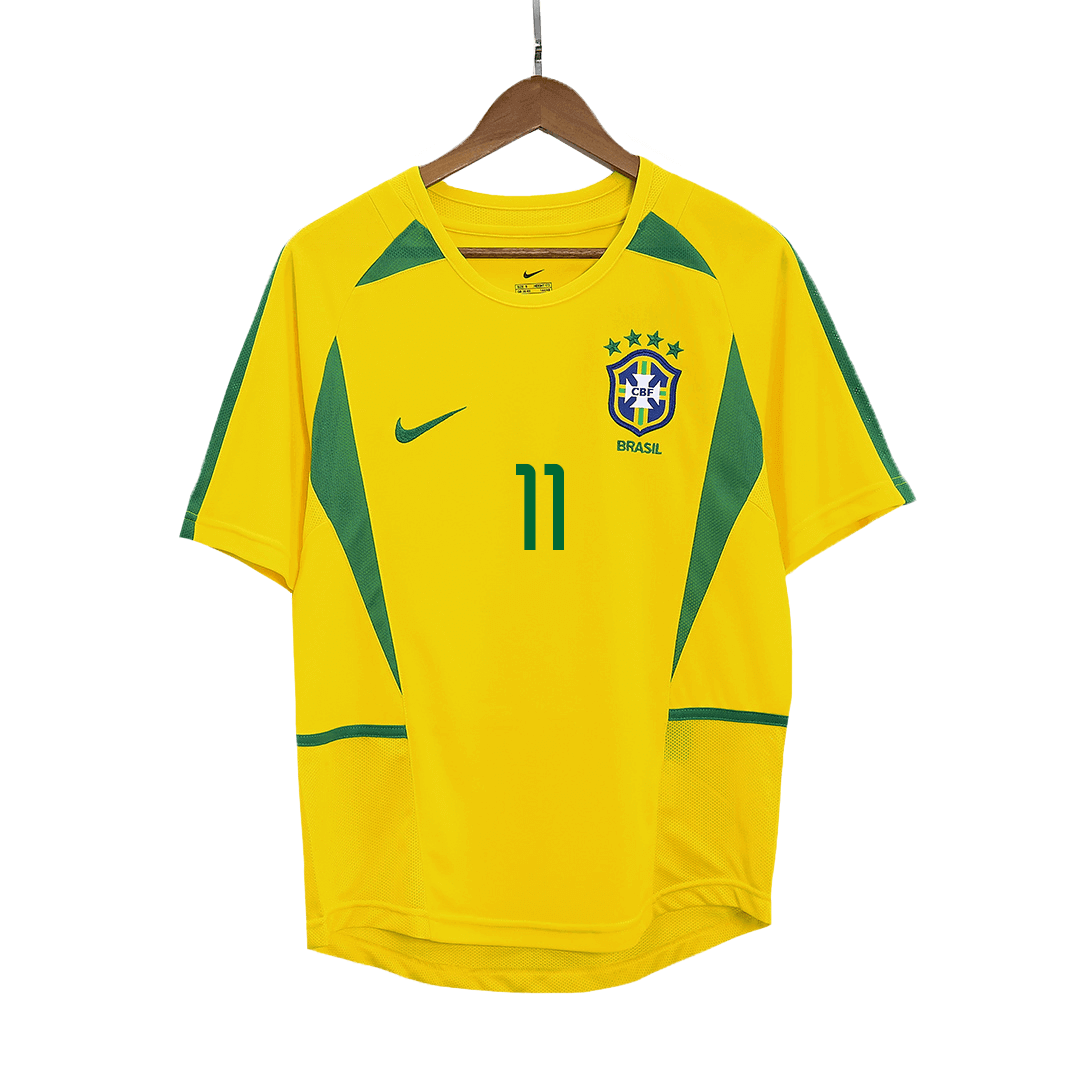 RONALDINHO #11 Brazil Retro dres Domača nogometna majica 2002/03