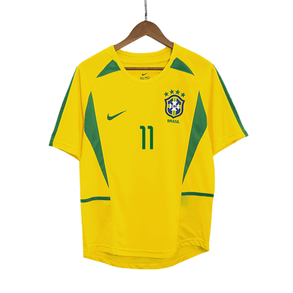 RONALDINHO #11 Brazil Retro dres Domača nogometna majica 2002/03