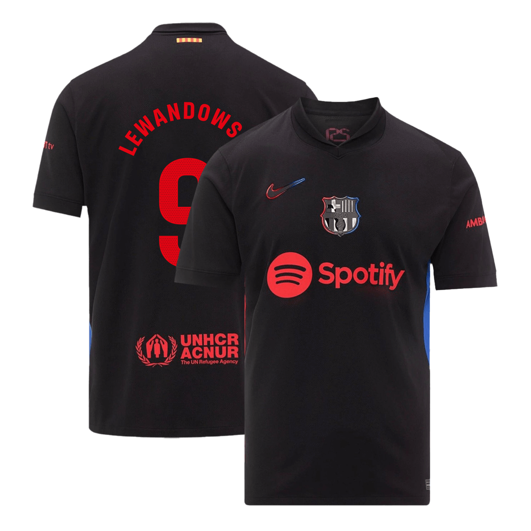 Camiseta de fútbol del Barcelona LEWANDOWSKI #9 de visitante personalizada 2024/25