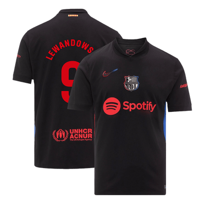 Camiseta de fútbol del Barcelona LEWANDOWSKI #9 de visitante personalizada 2024/25