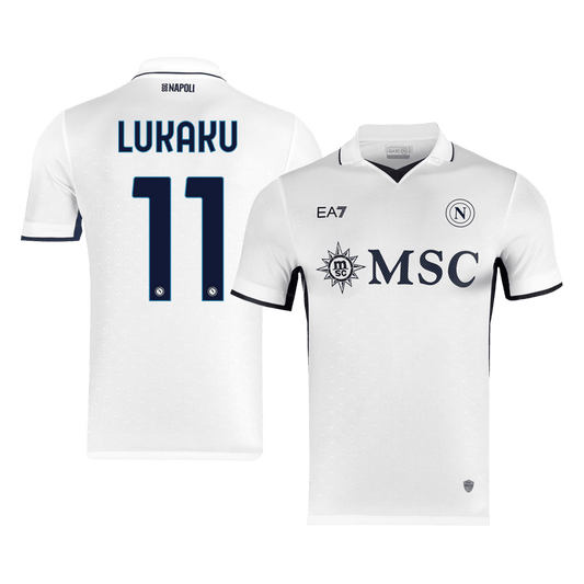 Camiseta de fútbol del Napoli de visitante auténtica LUKAKU #11 2024/25