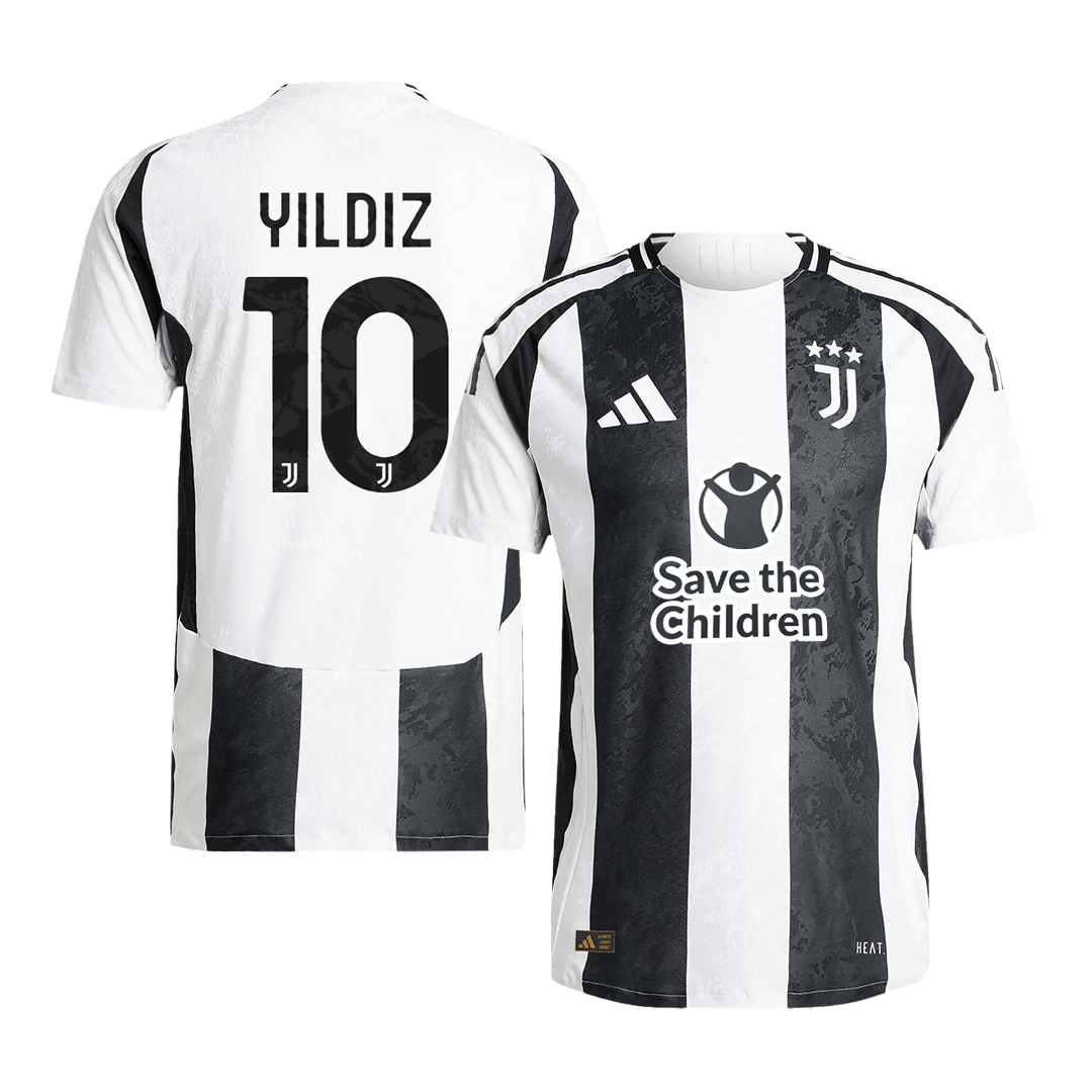Camiseta de fútbol local YILDIZ #10 Juventus auténtica 2024/25 - Patrocinador Save The Children