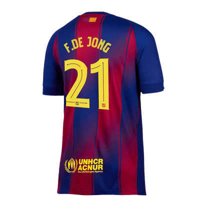 F.DE JONG #21 Barcelona doma?a nogometna majica 2025/26 rde?a in modra - UCL