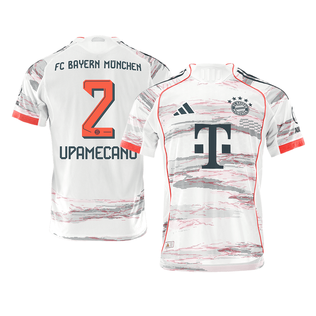 UPAMECANO #2 Bayern München Gostujoč Avtentičen Nogometni Dres 2025/26