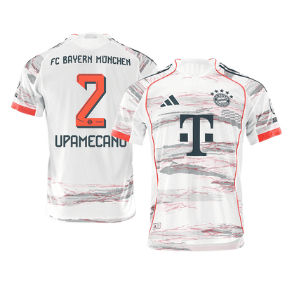 UPAMECANO #2 Bayern München Gostujoč Avtentičen Nogometni Dres 2025/26