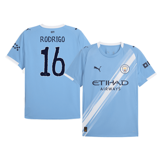 RODRIGO #16 Camiseta de Fútbol de Local del Manchester City 2025/26 Azul - Copa Mundial de Clubes
