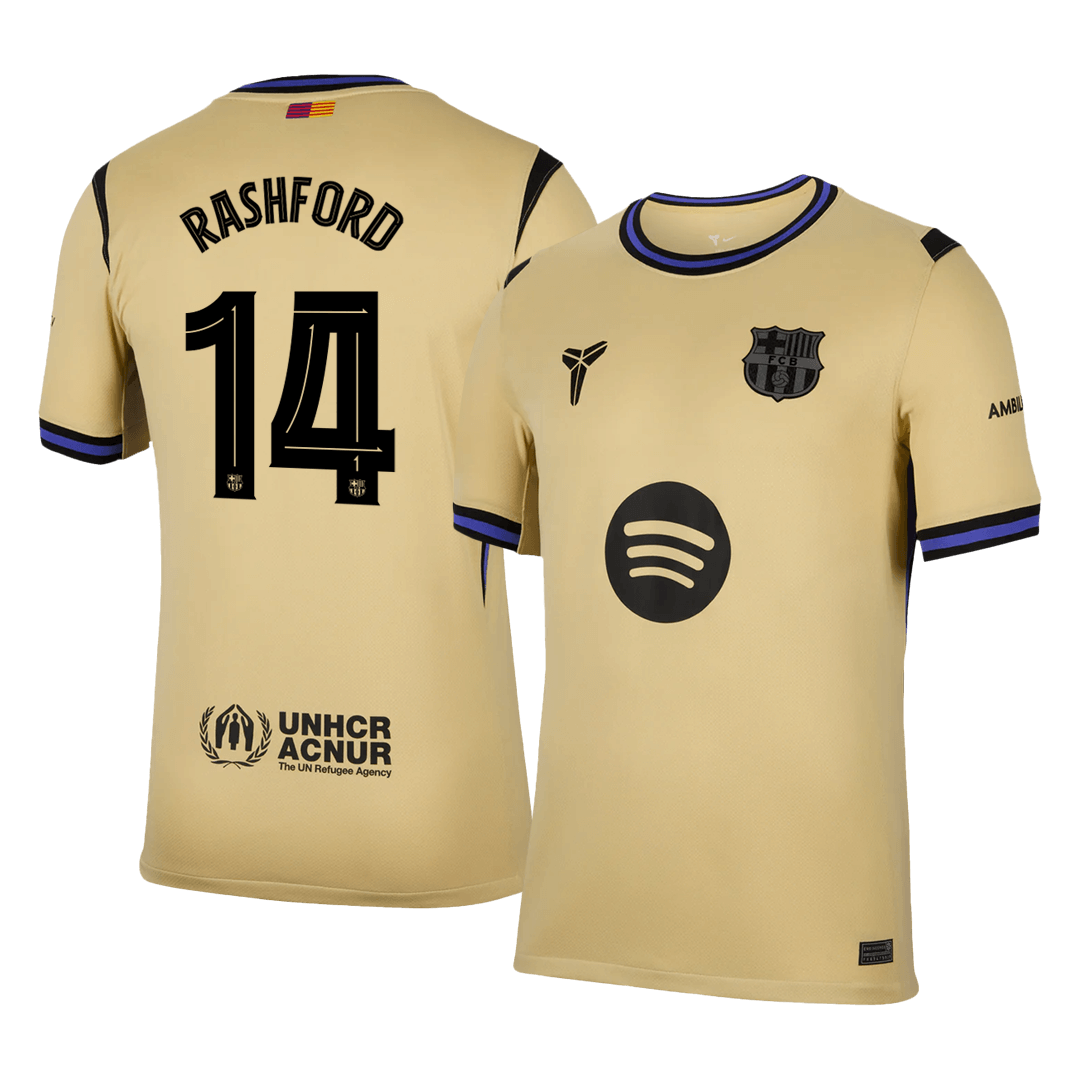 RASHFORD #14 Barcelona gostujo?a nogometna majica 2025/26 rumena - UCL