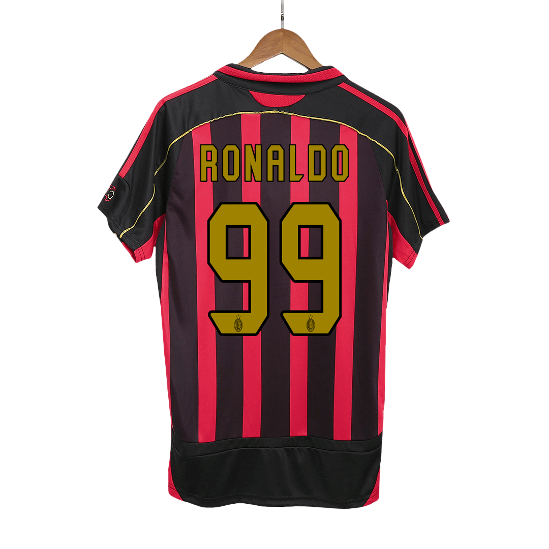 RONALDO #99 AC Milan Home Retro Soccer Jersey 2006/07