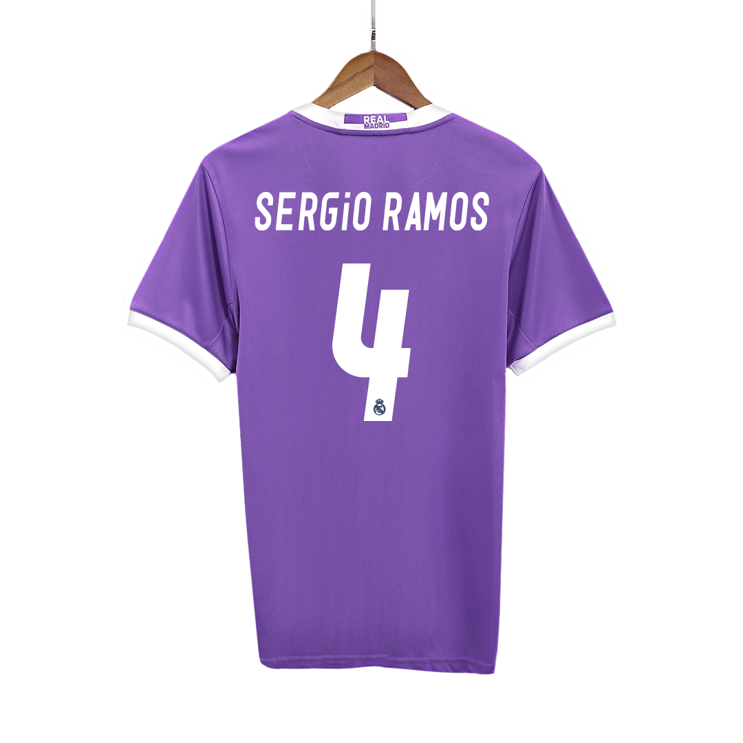 SERGIO RAMOS #4 Retro dres Real Madrid gostujoči nogometni dres 2016/17