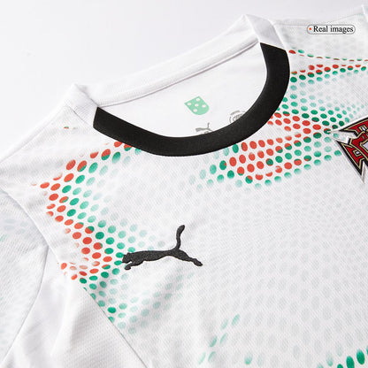 RONALDO #7 Camiseta de fútbol de visitante para mujer de Portugal 2025 Blanco