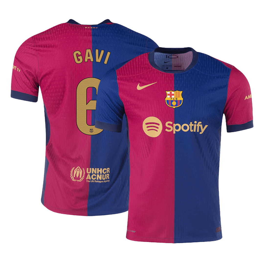 Avtentičen nogometni dres GAVI #6 Barcelona domači 2024/25