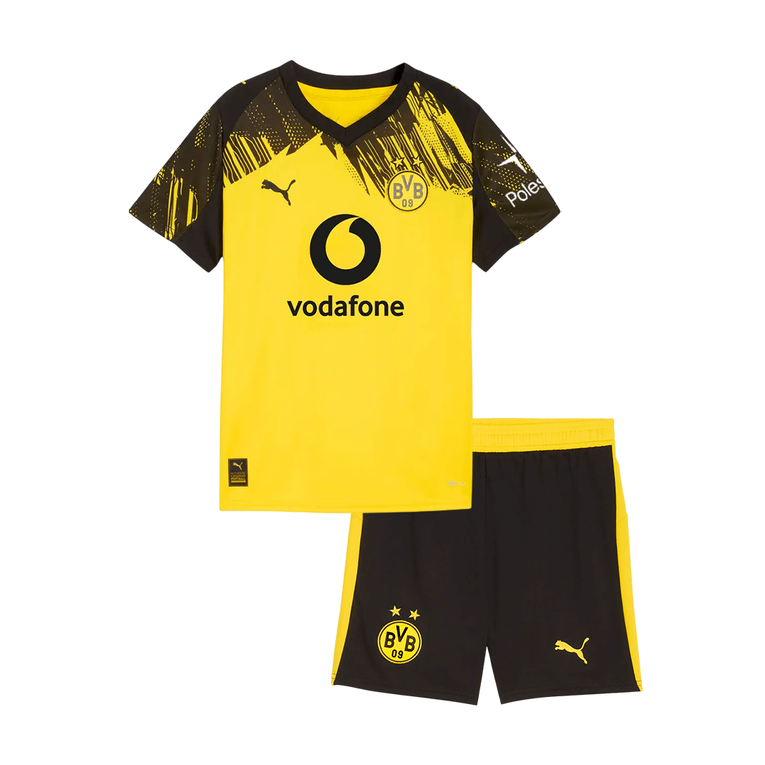 Borussia Dortmund Home Kids Soccer Jerseys Kit 2025/26