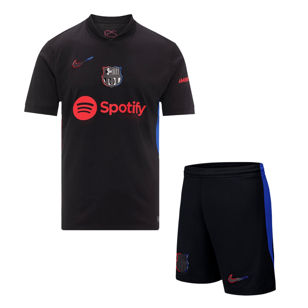 Barcelona 2024/25 gostujo?a majica (majica in kratke hla?e), ?rna