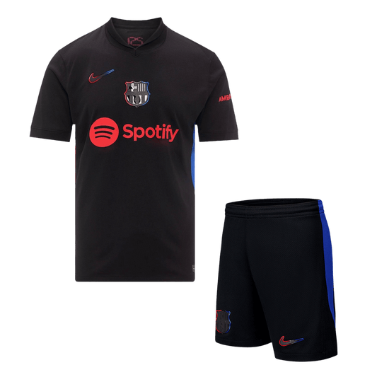 Barcelona 2024/25 gostujo?a majica (majica in kratke hla?e), ?rna