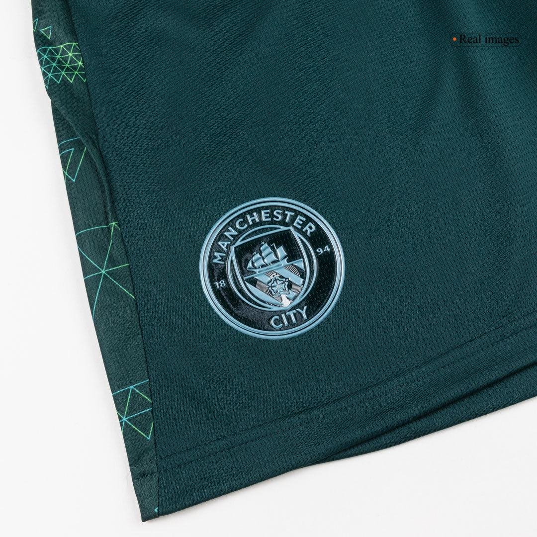 Pantalones cortos de fútbol de la cuarta equipación del Manchester City 2025/26