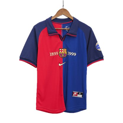 Retro dres RIVALDO #11 Barcelona Retro dres domači nogometni dres 1999/00 100. obletnica