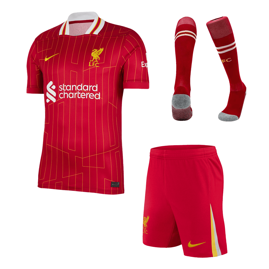 Equipación completa de local del Liverpool 2024/25