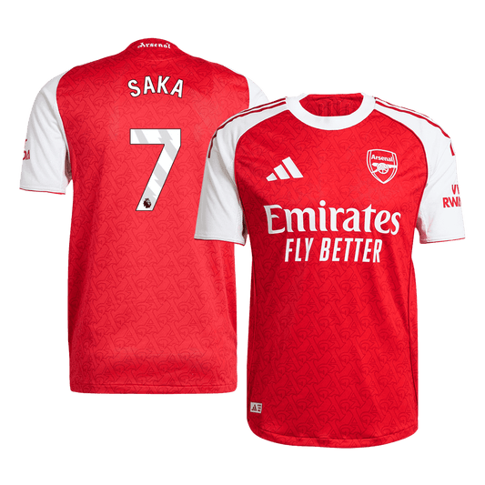 Camiseta de fútbol local del Arsenal SAKA #7 auténtica 2025/26