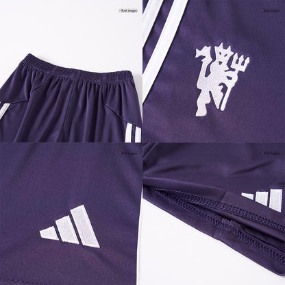 Manchester United Away Kids Soccer Jerseys Full Kit 2025/26