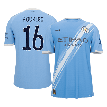 Manchester City RODRIGO #16 Home Soccer Jersey 2025/26