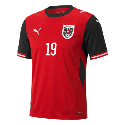 BAUMGARTNER#19 Austria Home Soccer Jersey World Cup 2026 Red