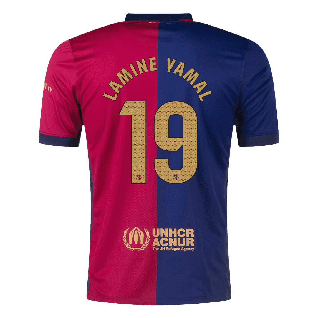 [Super kakovost] mo?ka nogometna majica Barcelona LAMINE YAMAL #19 Home 2024/25 - logotip Spotify brez besedila