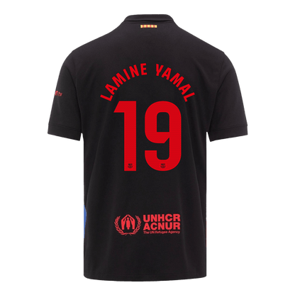 LAMINE YAMAL #19 Barcelona gostujoči nogometni dres 2024/25 - Logotip Spotify brez besedila