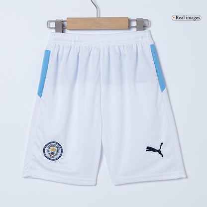Manchester City Home Soccer Jersey Kit 2025/26 Kids(Jersey+Shorts)