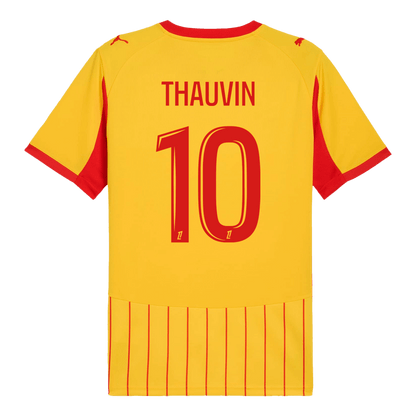 THAUVIN#10 RC Lens Home Soccer Jersey 25/26 Red&Yellow