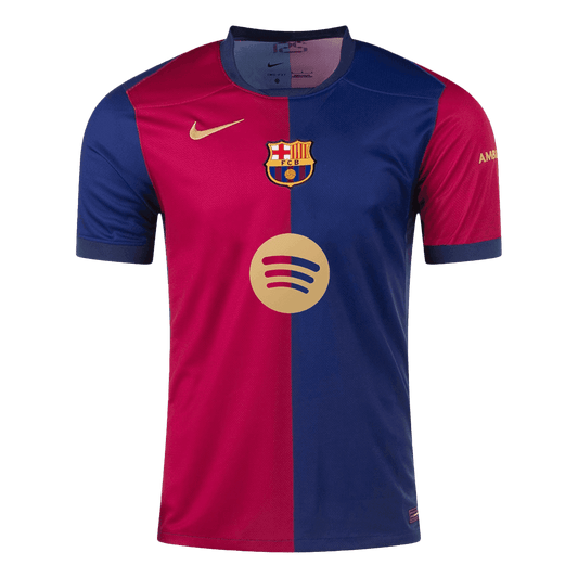 Gift-Barcelona Home Soccer Jersey 2024/25 - Spotify Logo Without Text