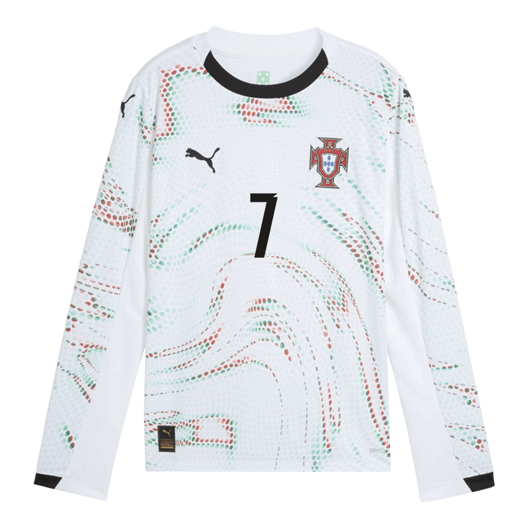 RONALDO#7Portugal Nogometni dres Gostujo?i 2025 Dolgi rokavi