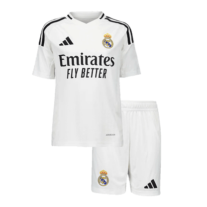 Kid's Real Madrid Home Soccer Jersey Kit (Shirt+Shorts)