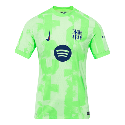 Camiseta de fútbol LEWANDOWSKI #9 auténtica Barcelona Tercera equipación 2024/25 UCL Logotipo de Spotify Sin texto
