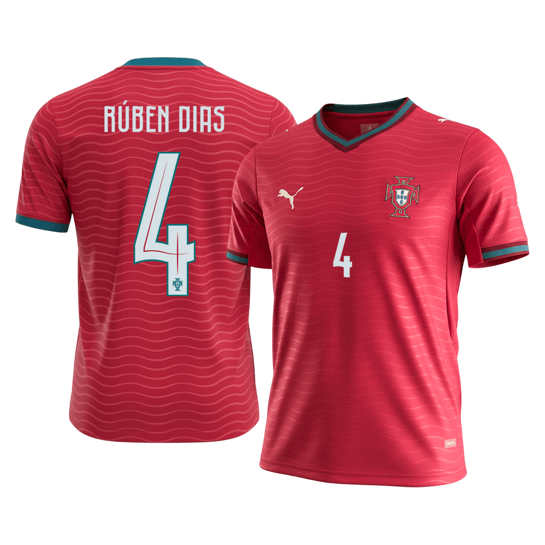 RúBEN DIAS #4 Portugal Home Soccer Jersey World Cup 2026