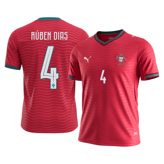 RúBEN DIAS #4 Portugal Home Soccer Jersey World Cup 2026
