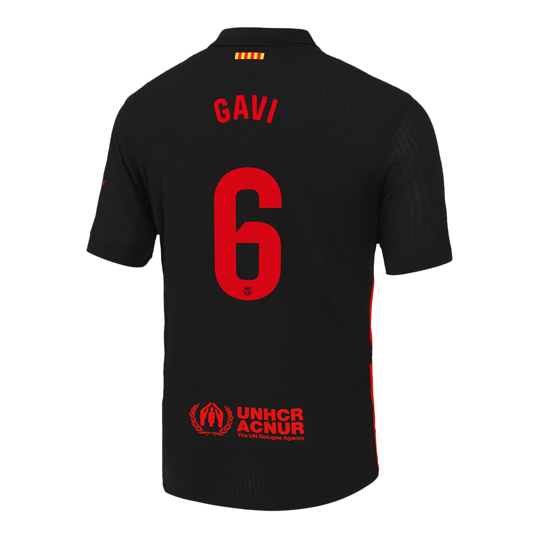 GAVI #6 Authentic Soccer Jersey Barcelona Away Shirt 2024/25 Spotify Logo Without Text