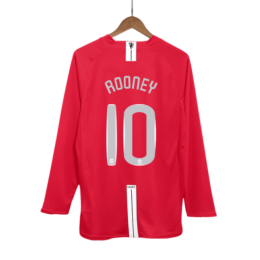 ROONEY #10 Camiseta Retro Manchester United Local Fútbol 2007/08 - Final UCL