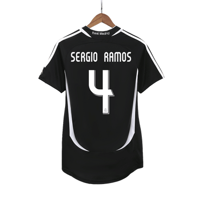 SERGIO RAMOS #4 Retro dres Real Madrid gostujoča nogometna majica 2006/07